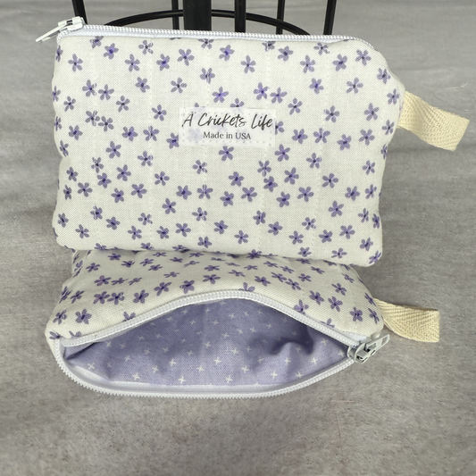 Purple Flower Power Quilted Wallet