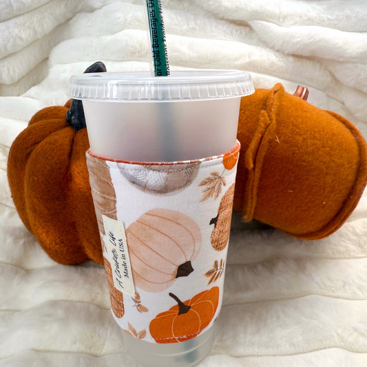 Fall Reversible Coffee Sleeve