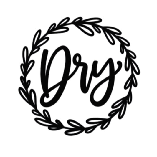 Wash and Dry Wreath Vinyl Decal Set: Farmhouse Laundry Room Decor