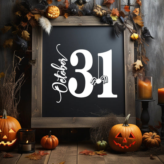 Halloween Spider Chalkboard Decal • October 31st DIY Decor