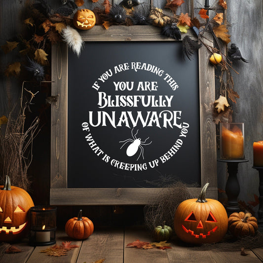 Halloween 'If You Are Reading This' Scary Spider Decal