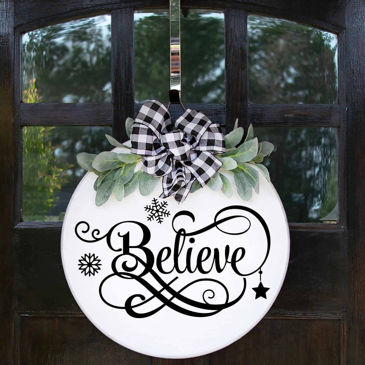 Christmas Believe Vinyl Decal - Festive Holiday Home Decor - DIY Project