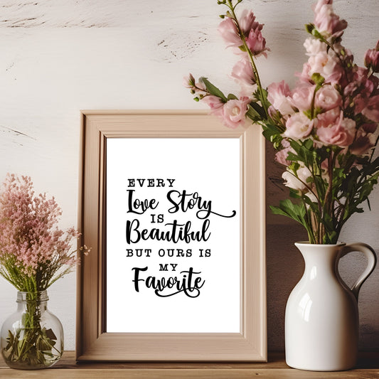 Love Story Vinyl Decal • Wedding Anniversary Gift