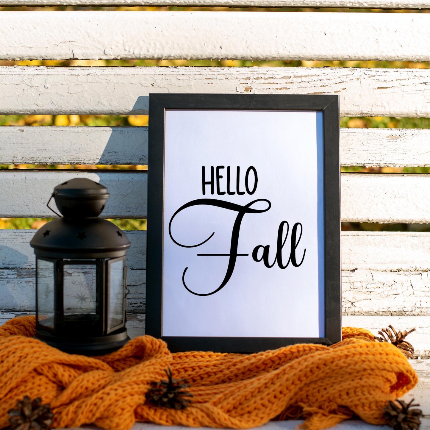 Hello Fall Decal • Decal Only • Porch Sign DIY • Housewarming gift