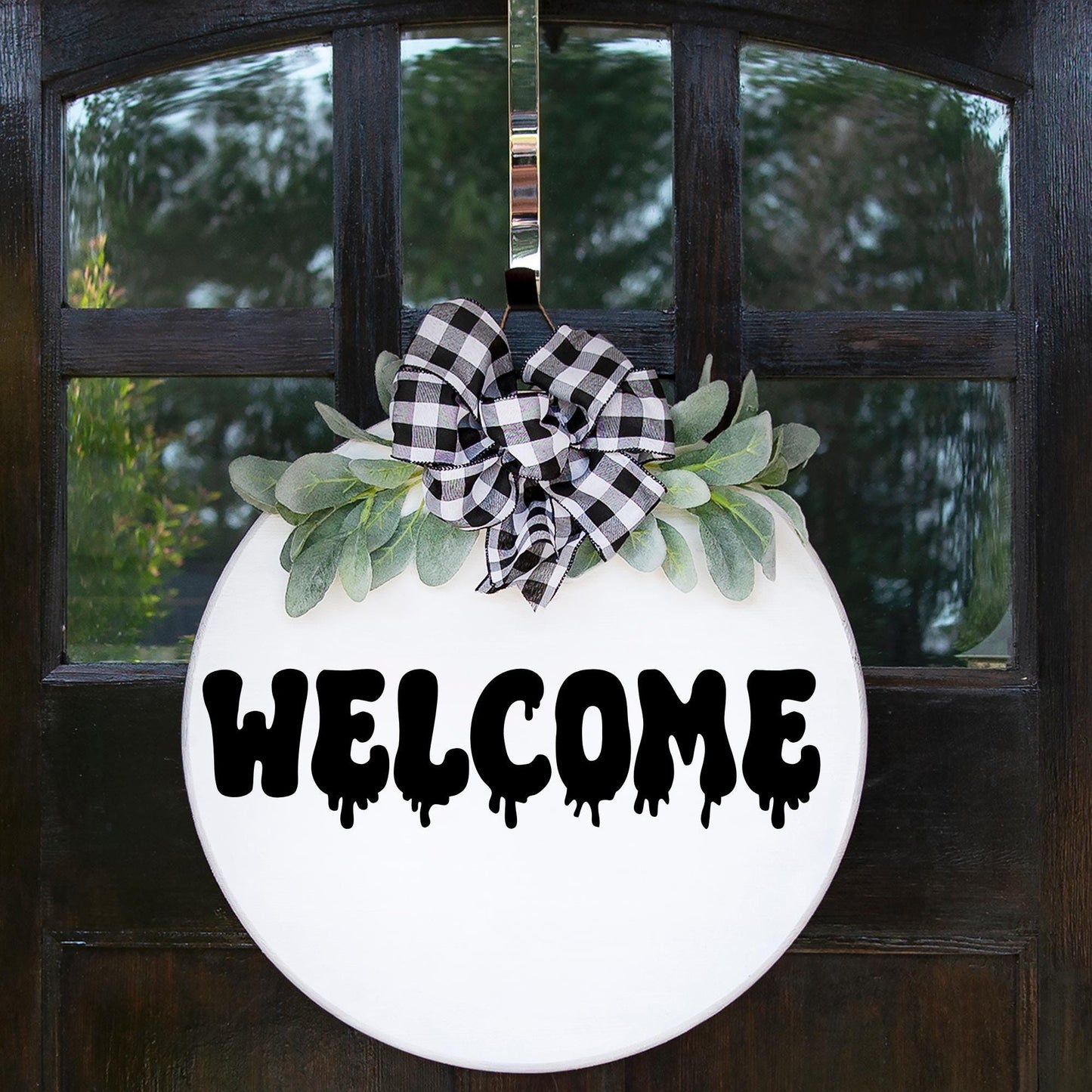 Welcome Halloween Vinyl Decal: Spooky Porch Sign, Front Door Decor