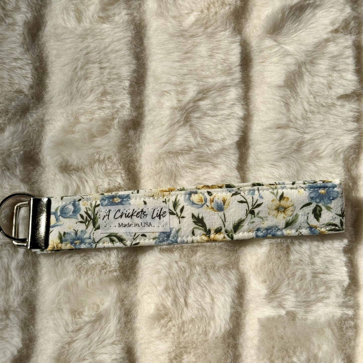Blue Wildflowers Wristlet