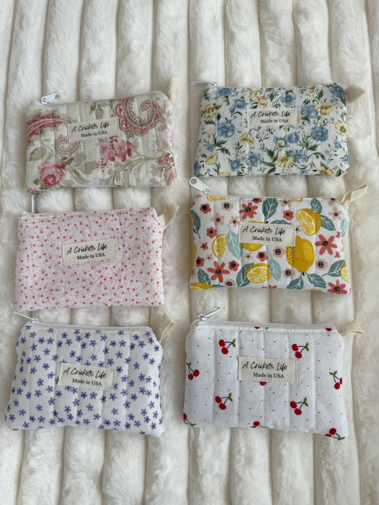 Blue Flowers - Blue check Inside