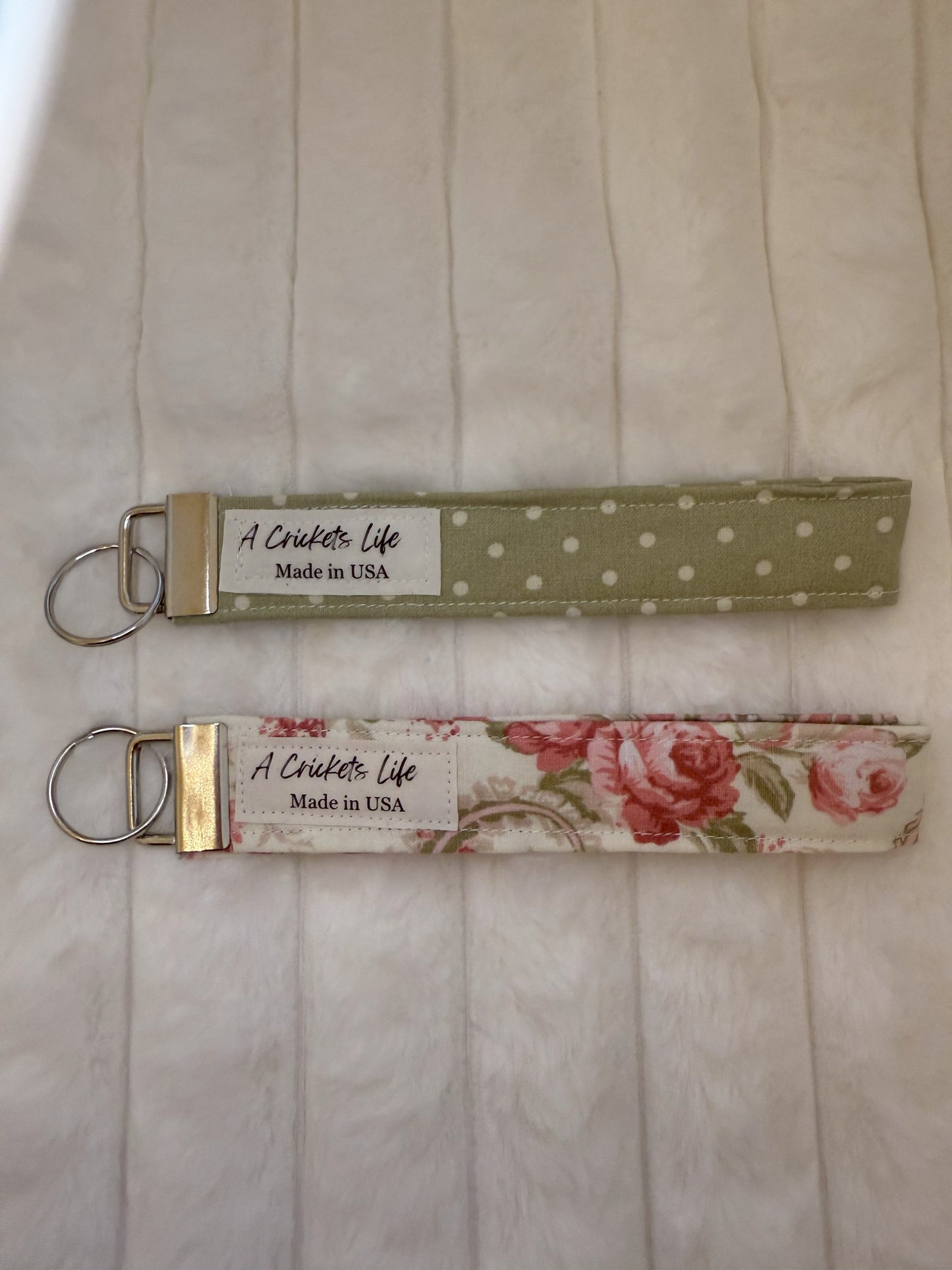 Wristlets Keychain Handmade, fabric key fob, wrist strap, Prewashed