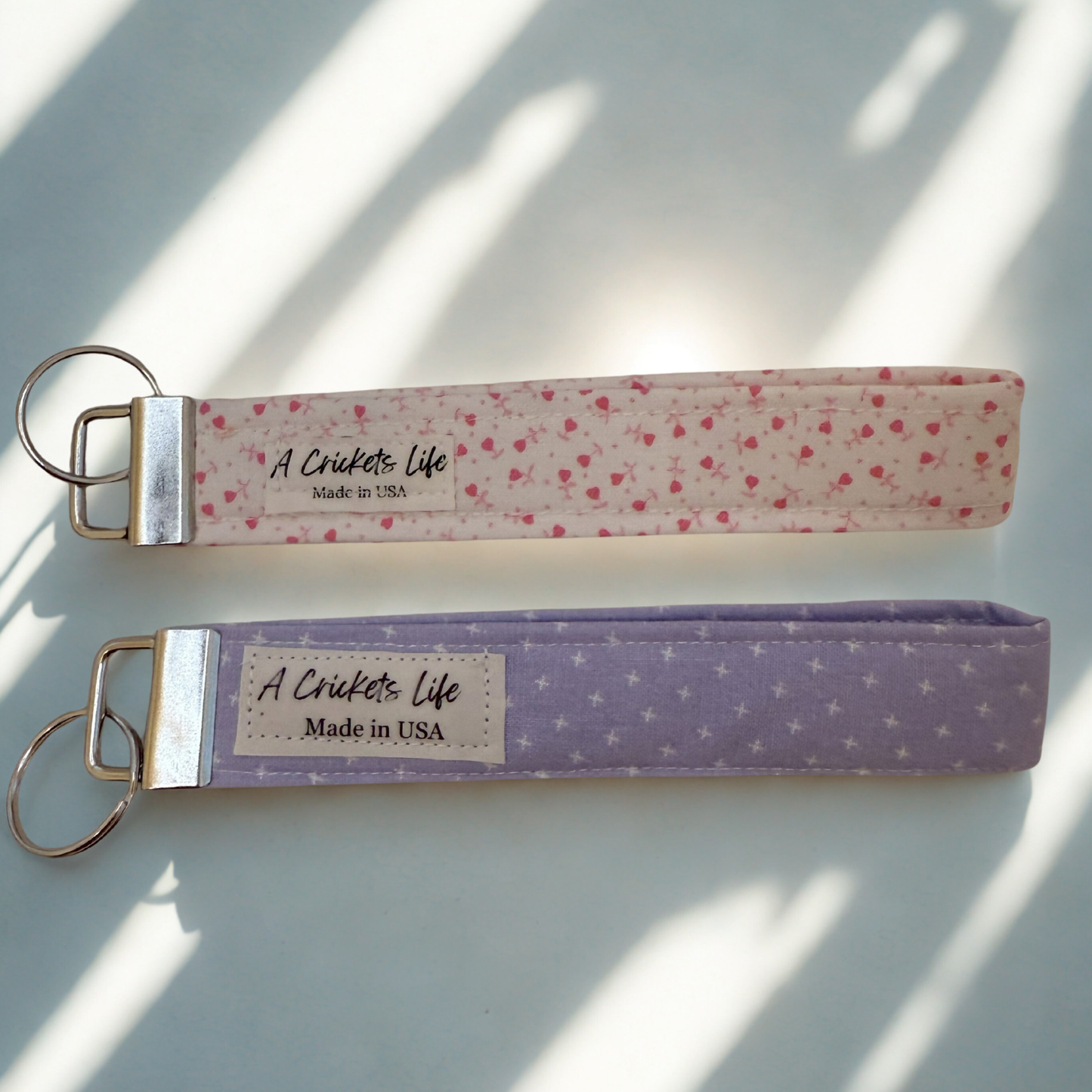 Wristlets Keychain Handmade, fabric key fob, wrist strap, Prewashed