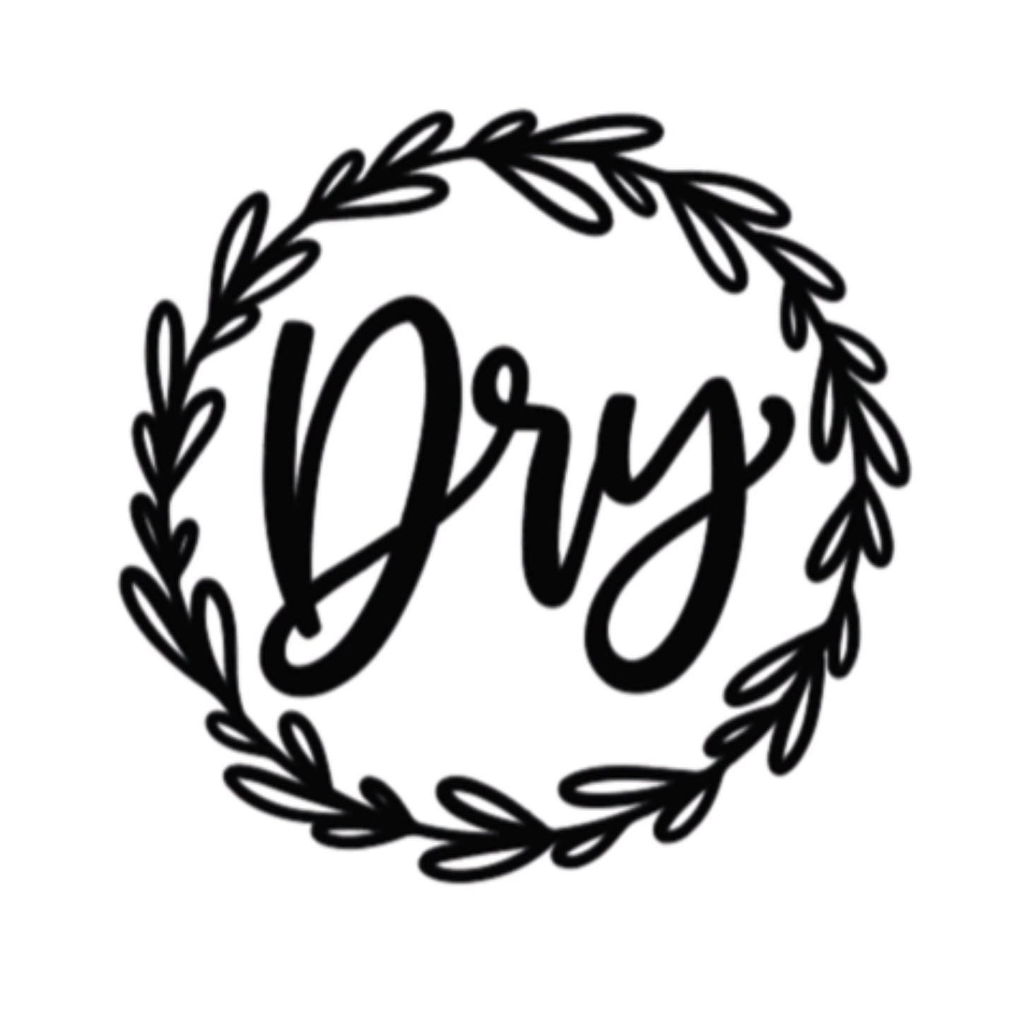 Wash and Dry Wreath Vinyl Decal Set: Farmhouse Laundry Room Decor