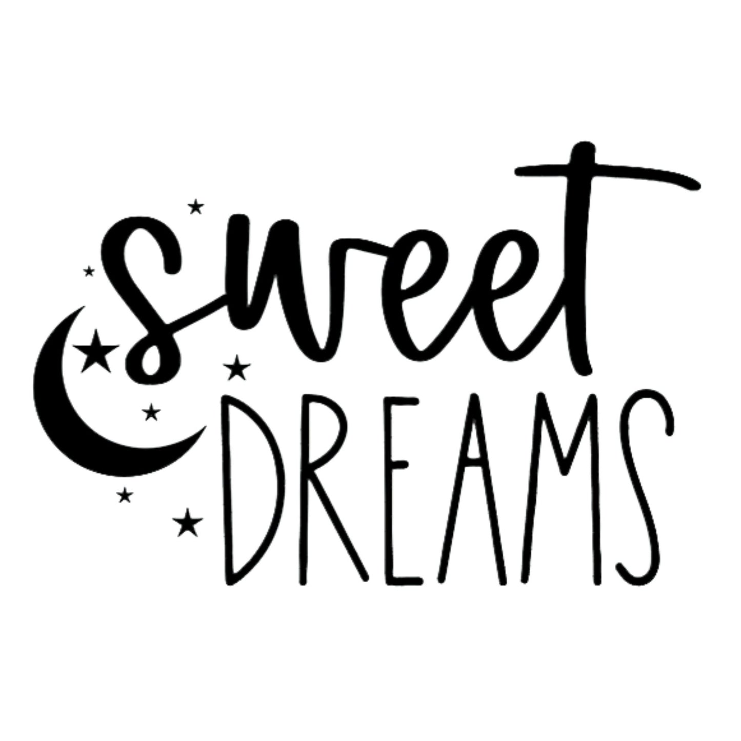 Sweet Dreams Moon and Stars Decal: Nursery Decor