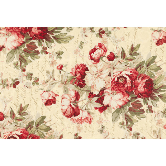 Floral Vintage Decoupage Paper: Roycycled Treasures, Scrapbooking, Junk Journal