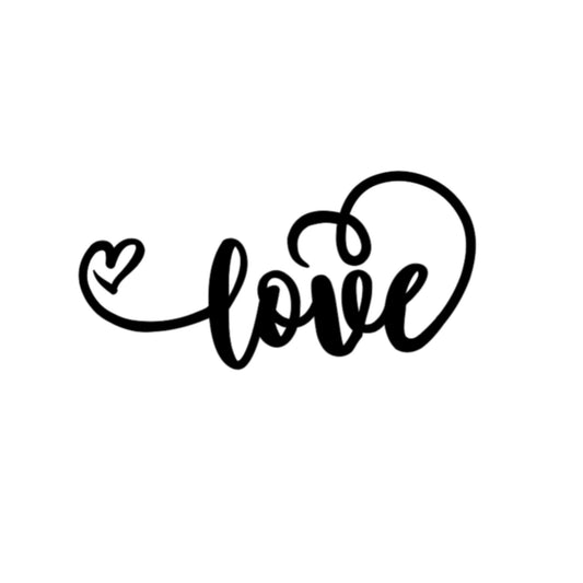 Love Heart Vinyl Decal: Valentine's Day Decor