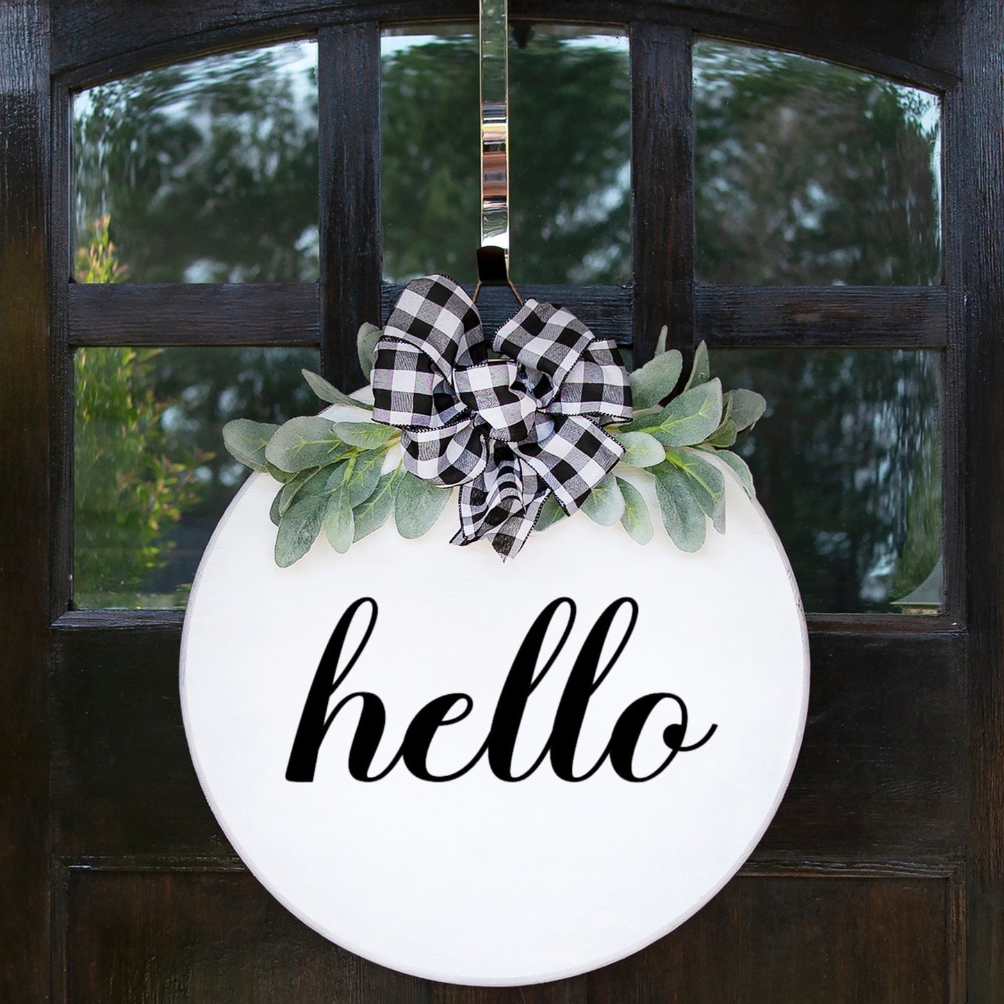 Farmhouse Hello Decal: DIY Front Door Porch Sign