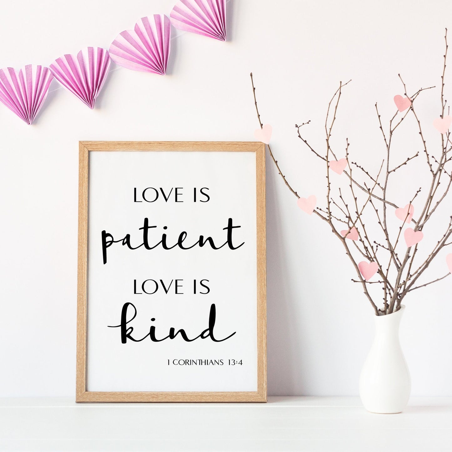 Love Is Patient Vinyl Decal - 1 Corinthians 13:4 - Wedding, Housewarming