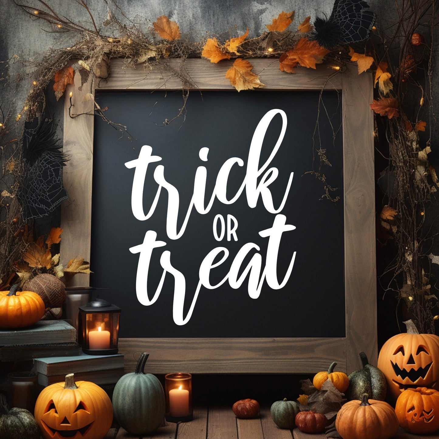 Trick or Treat Vinyl Decal: Halloween DIY Decor