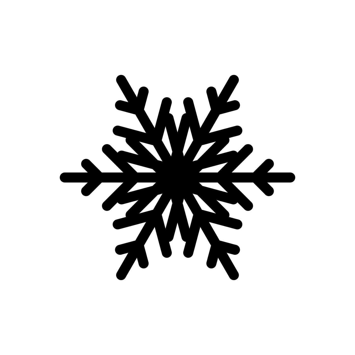 Snowflake Decals Set: Farmhouse Christmas Winter Decor