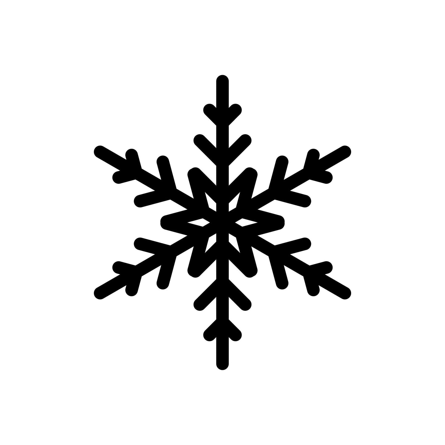 Snowflake Decals Set: Farmhouse Christmas Winter Decor