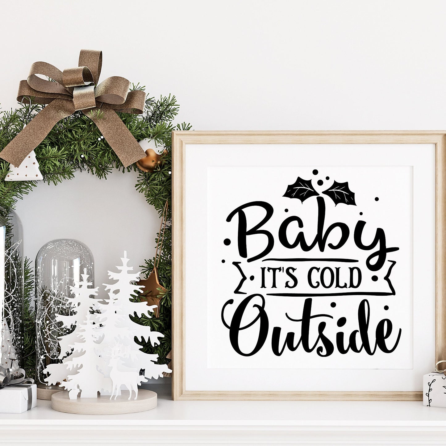 Vinyl Decal • Baby Its Cold Outside • DIY Christmas holiday Sign