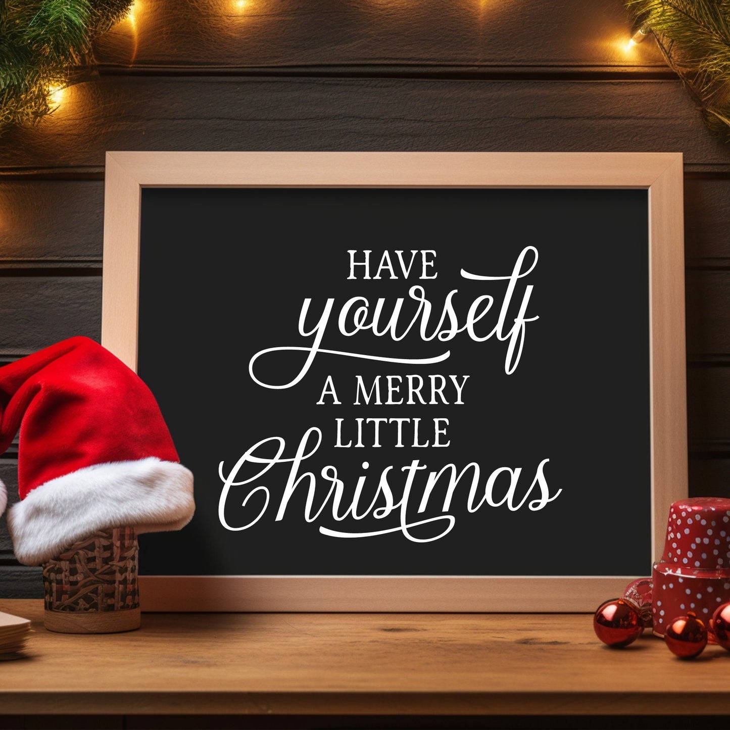 Merry Little Christmas Vinyl Decal • DIY Holiday Sign