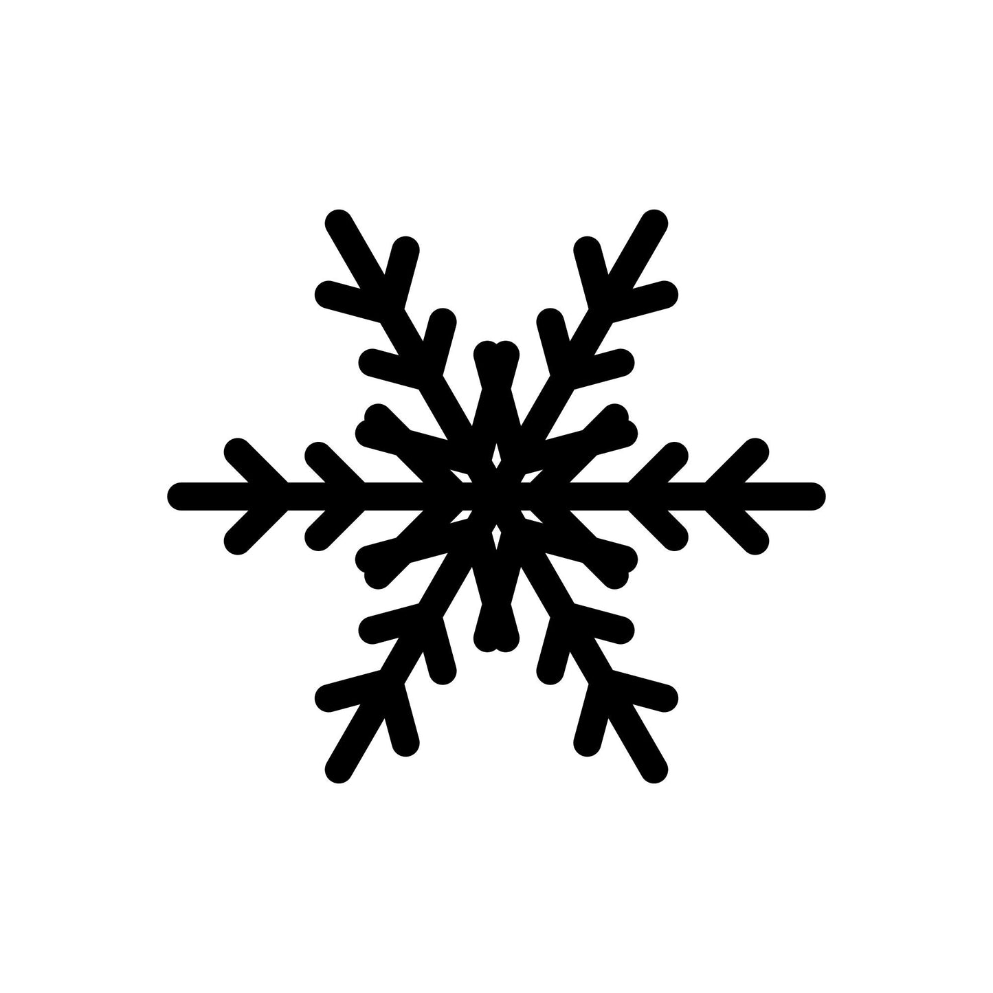 Snowflake Decals Set: Farmhouse Christmas Winter Decor