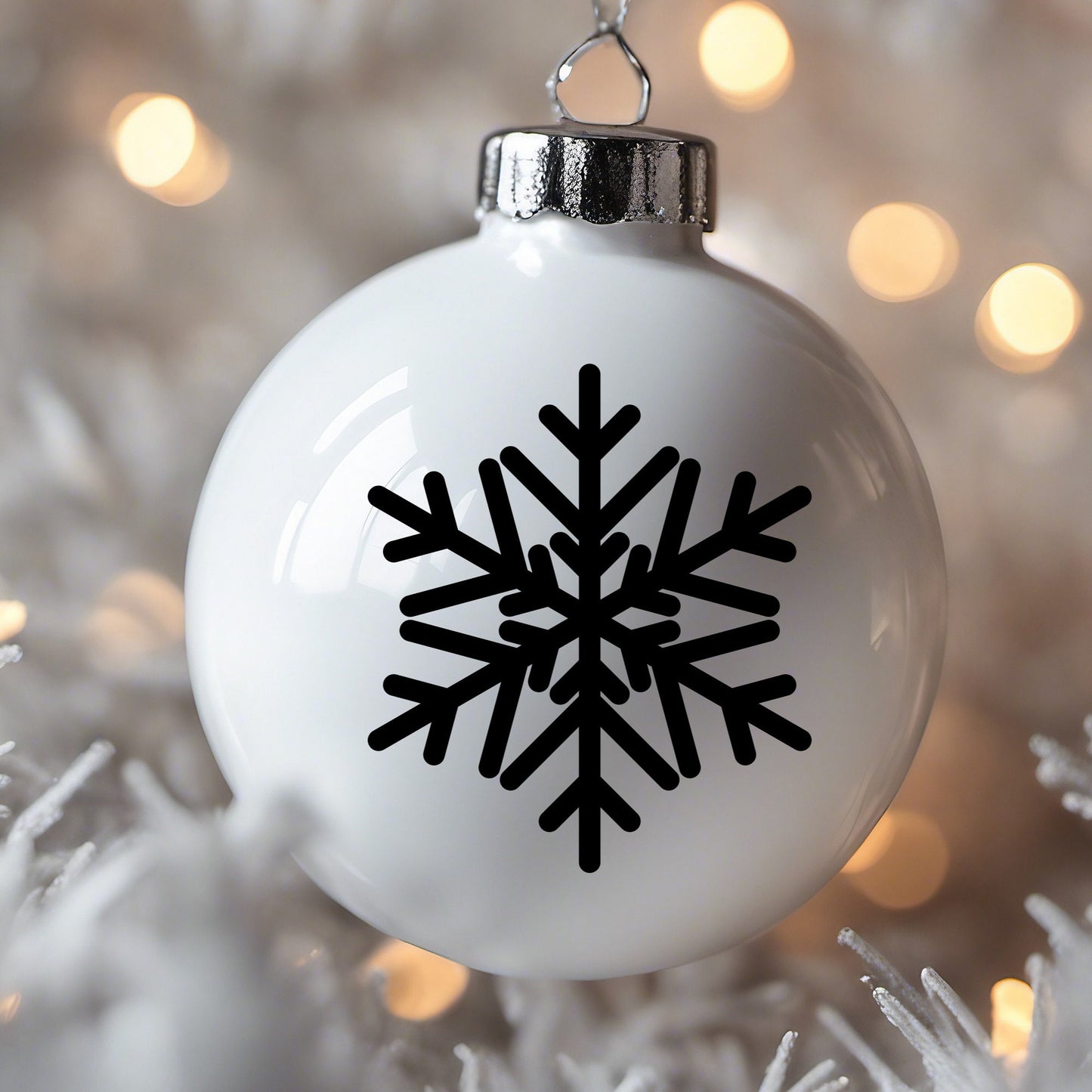 Snowflake Decals Set: Farmhouse Christmas Winter Decor