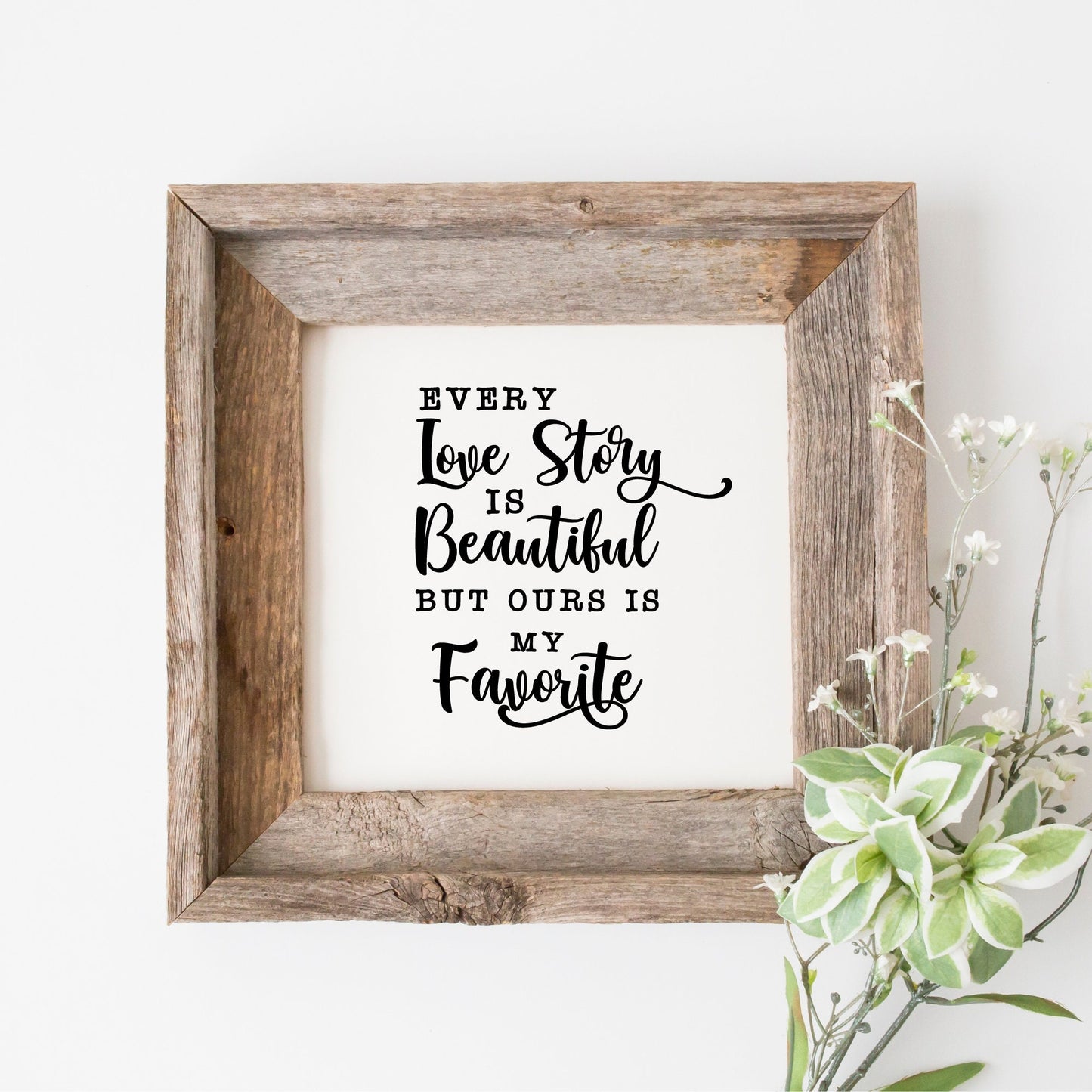 Love Story Vinyl Decal • Wedding Anniversary Gift