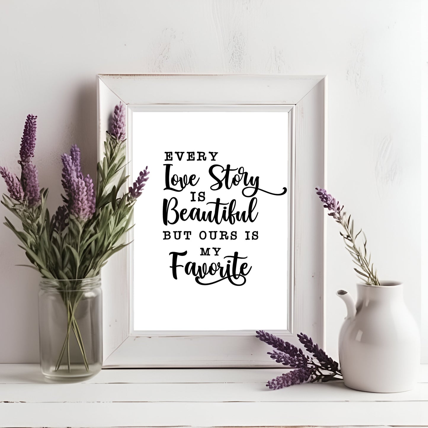 Love Story Vinyl Decal • Wedding Anniversary Gift