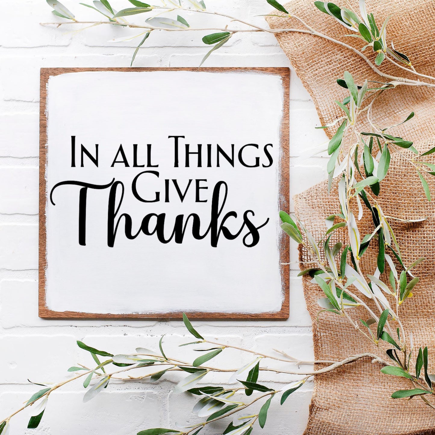 Give Thanks Decal: Fall Thanksgiving Decor DIY Project