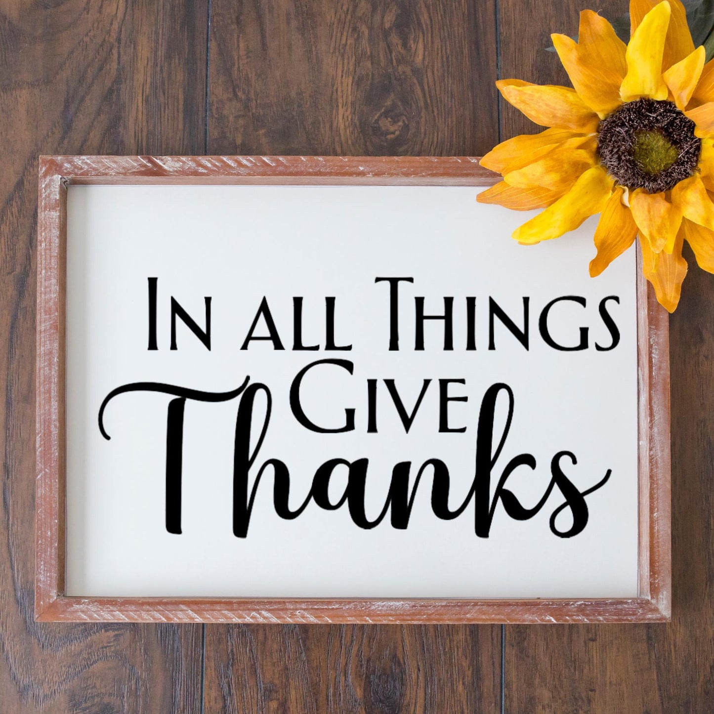 Give Thanks Decal: Fall Thanksgiving Decor DIY Project
