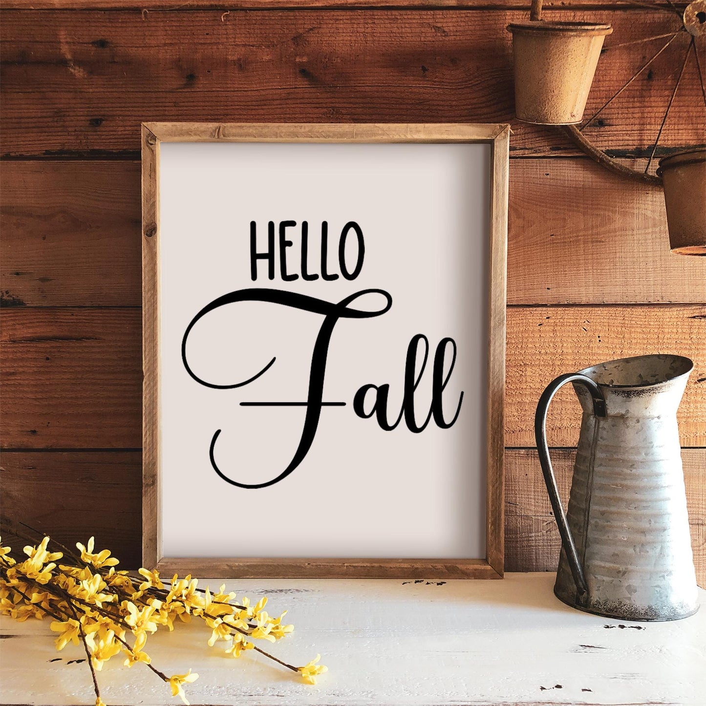 Hello Fall Decal • Decal Only • Porch Sign DIY • Housewarming gift