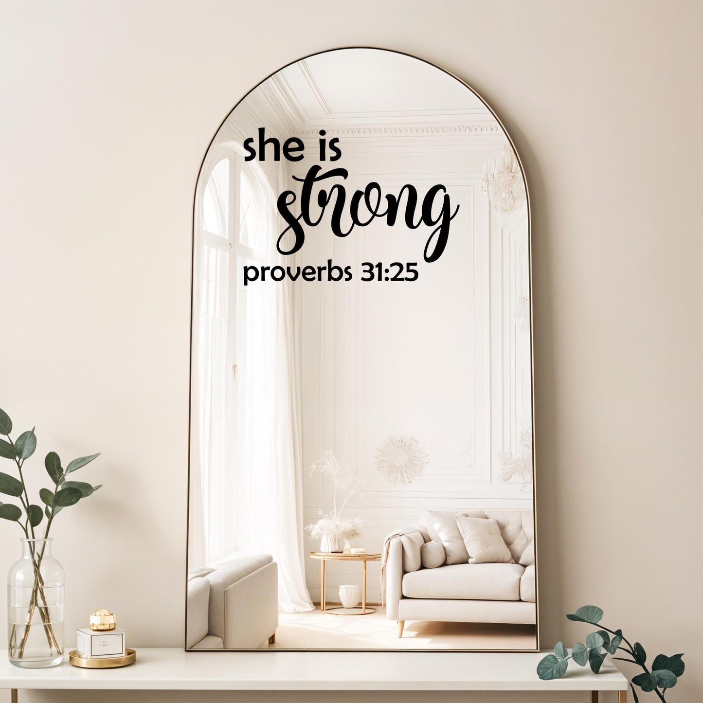 She is Strong Decal • car decal • graduation • inspiration for cancer patient • workout room decor