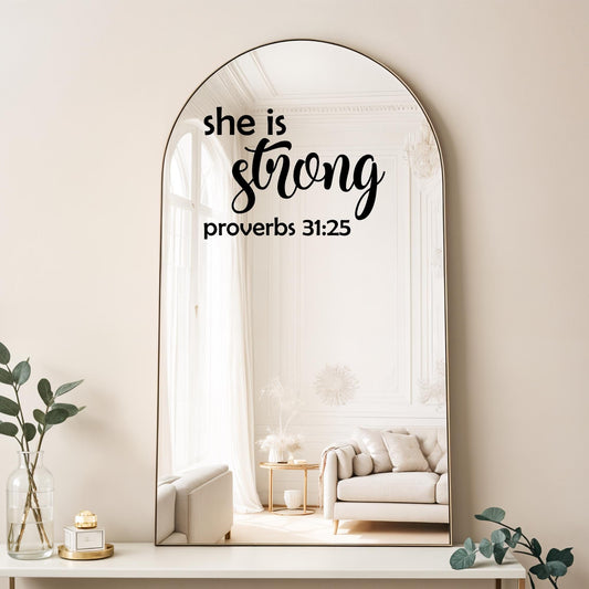 She is Strong Decal • car decal • graduation • inspiration for cancer patient • workout room decor