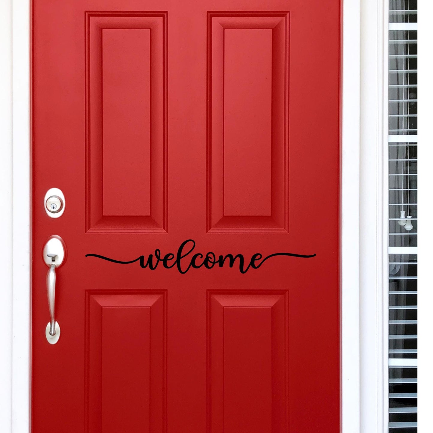 WELCOME Front Door Decor Decal • farmhouse country • porch sign • Entryway welcome • wedding • housewarming gift