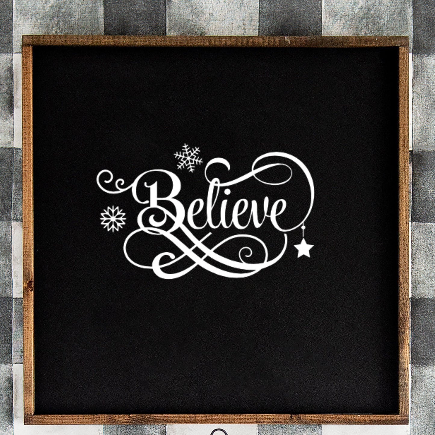 Christmas Believe Vinyl Decal - Festive Holiday Home Decor - DIY Project