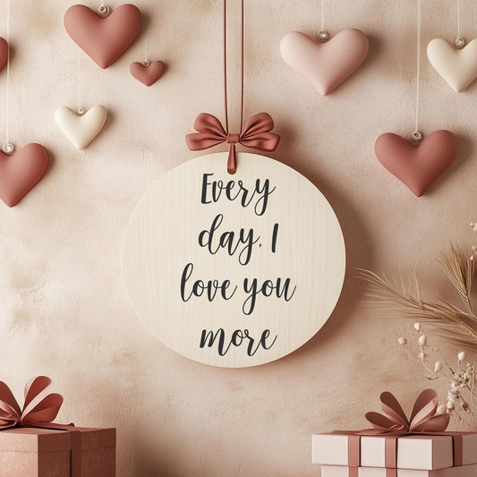 Everyday I Love you More • Decal only • Mirror Decor • Wedding