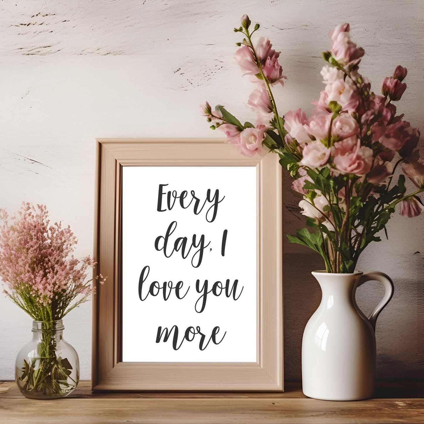 Everyday I Love you More • Decal only • Mirror Decor • Wedding