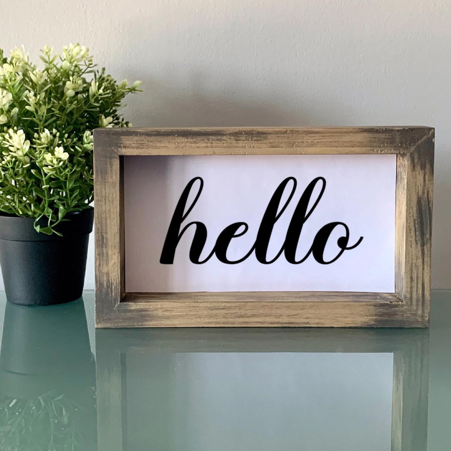 Farmhouse Hello Decal: DIY Front Door Porch Sign