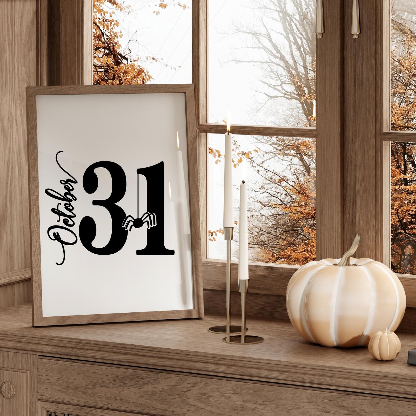 Halloween Spider Chalkboard Decal • October 31st DIY Decor