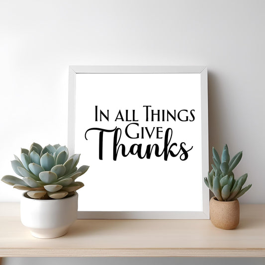 Give Thanks Decal: Fall Thanksgiving Decor DIY Project