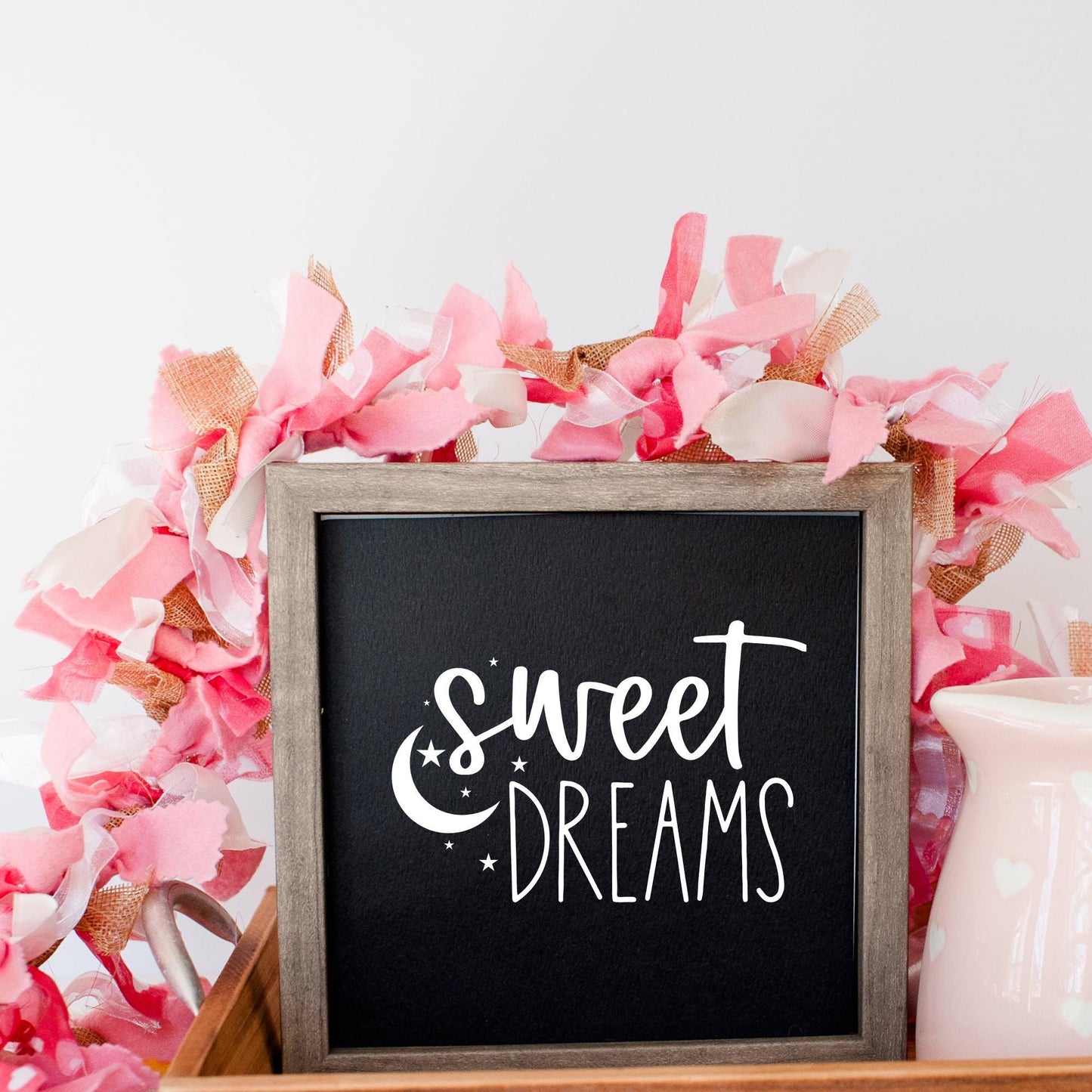 Sweet Dreams Moon and Stars Decal: Nursery Decor