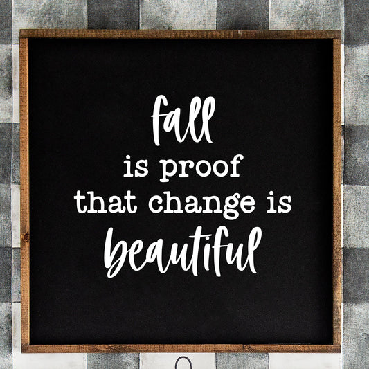 Fall Home Decor Decal • Autumn Porch Sign, Entryway Art