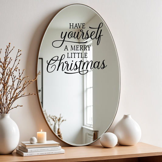 Merry Little Christmas Vinyl Decal • DIY Holiday Sign