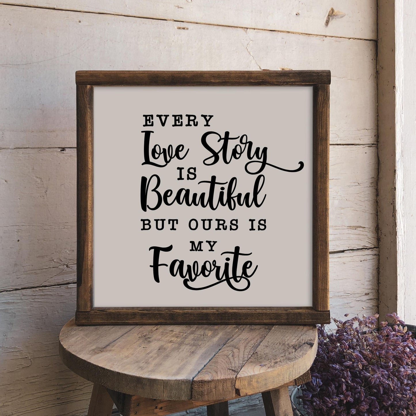 Love Story Vinyl Decal • Wedding Anniversary Gift