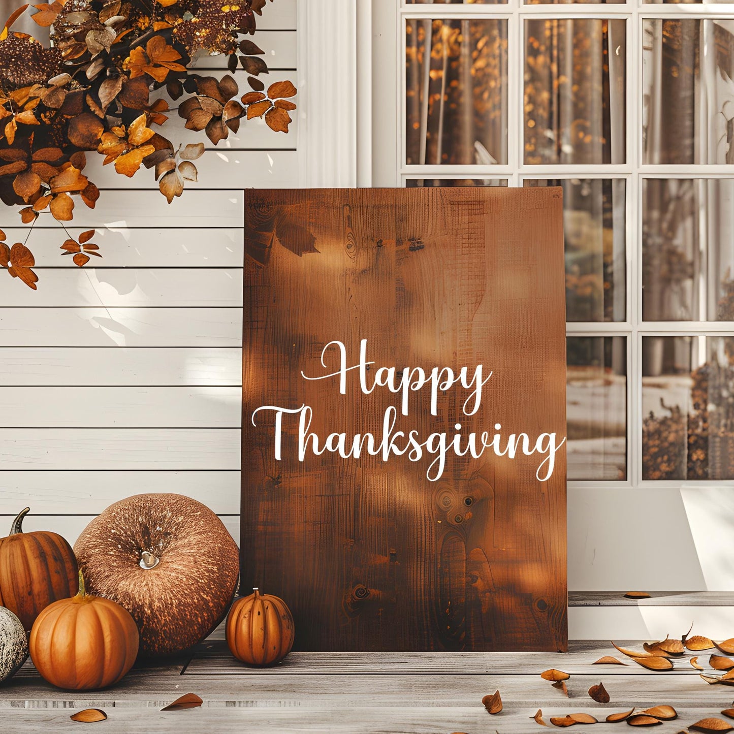 Thanksgiving Sign Decal: Farmhouse Fall Decor, Rustic Holiday