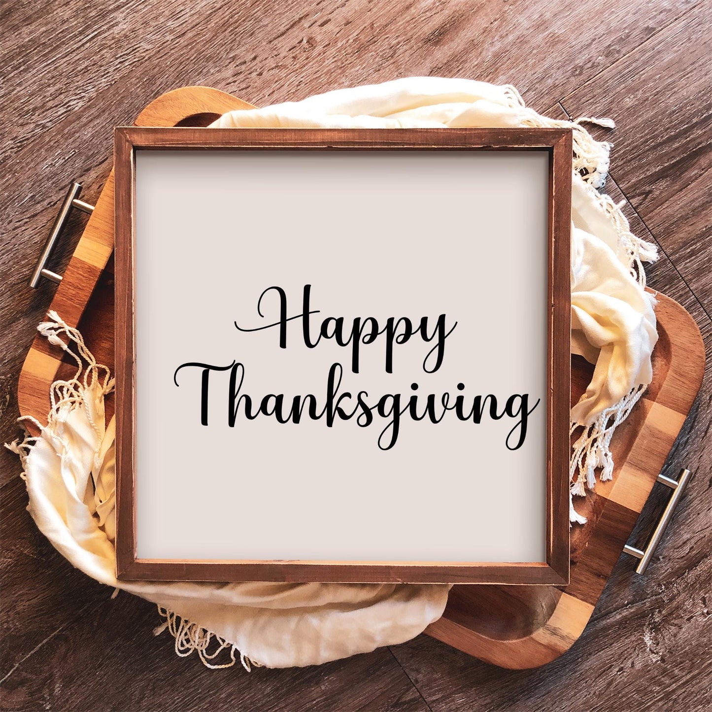 Thanksgiving Sign Decal: Farmhouse Fall Decor, Rustic Holiday