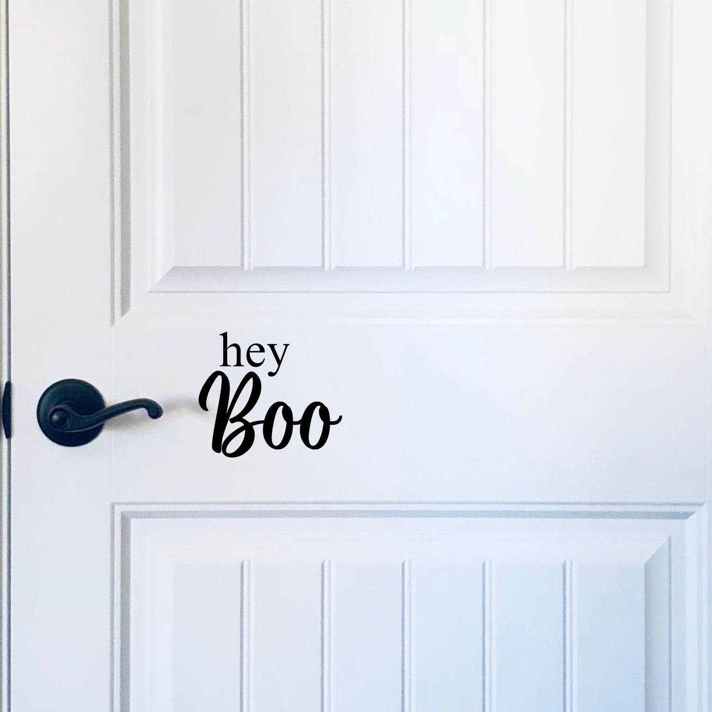 Hey Boo Halloween Vinyl Decal: Spooky Porch Sign Sticker