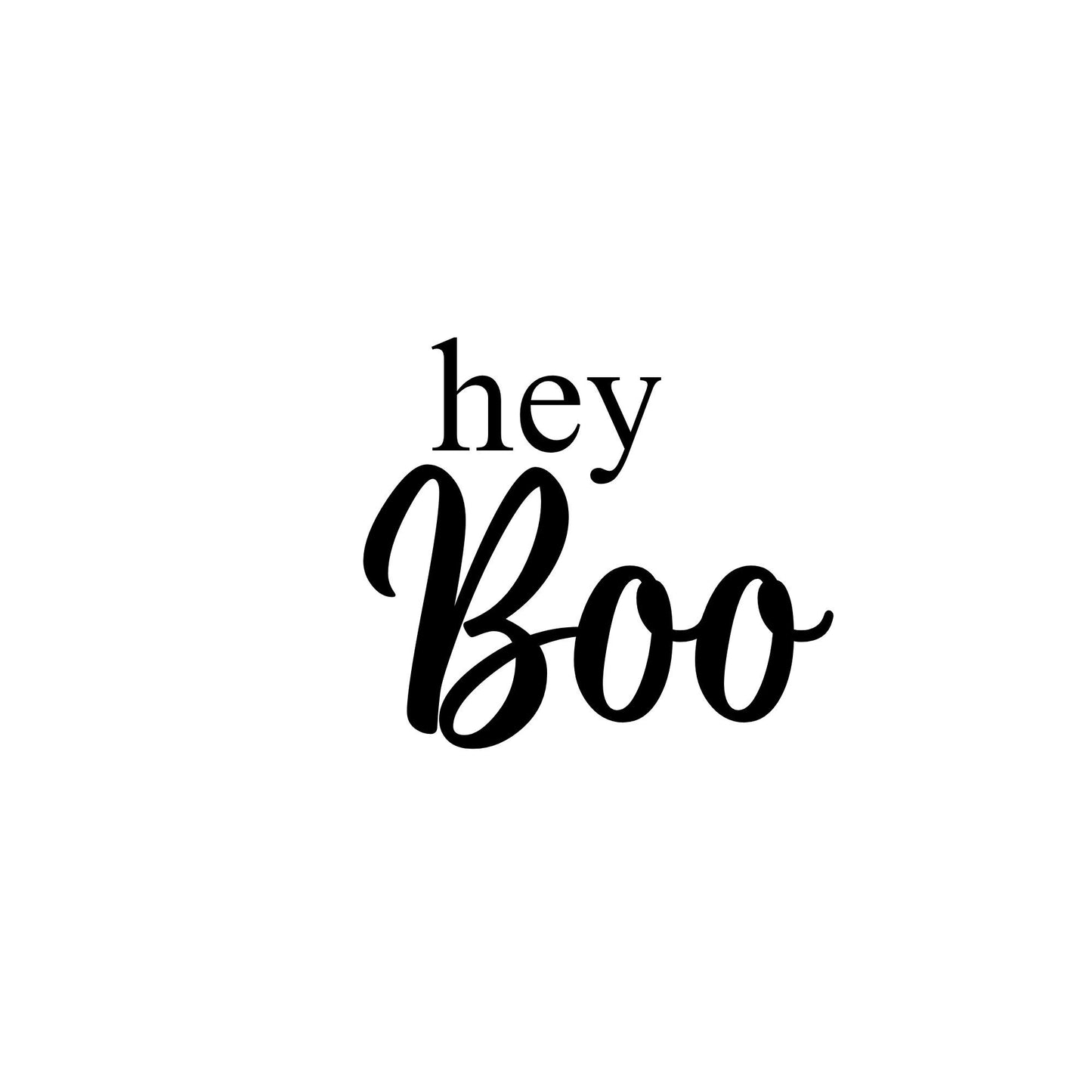 Hey Boo Halloween Vinyl Decal: Spooky Porch Sign Sticker