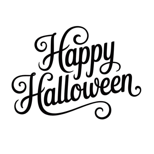 Happy Halloween Vinyl Decal: Spooky Porch Sign Decoration