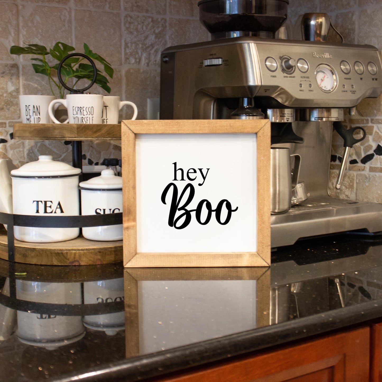 Hey Boo Halloween Vinyl Decal: Spooky Porch Sign Sticker